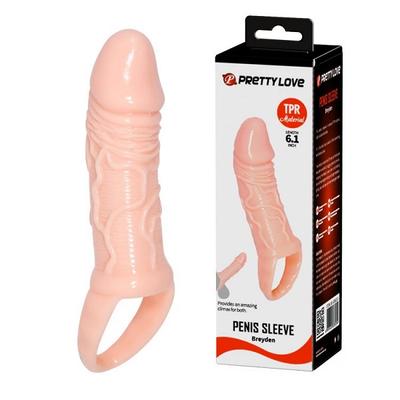 16 cm dolgulu ve testis halkalı penis kılıfı