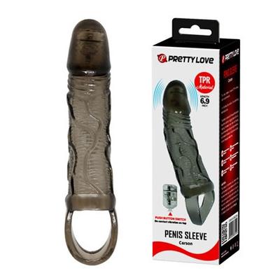 17.5 cm titreşimli dolgulu penis kılıfı