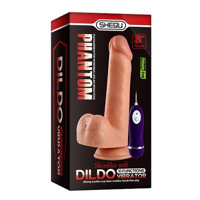 20 cm gerçekçi 10 titreşim özellikli vibratör dildo penis