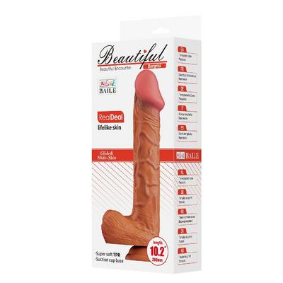 26 cm Çift Katmanlı Realistik Vantuzlu Melez Dildo Penis Çayırova