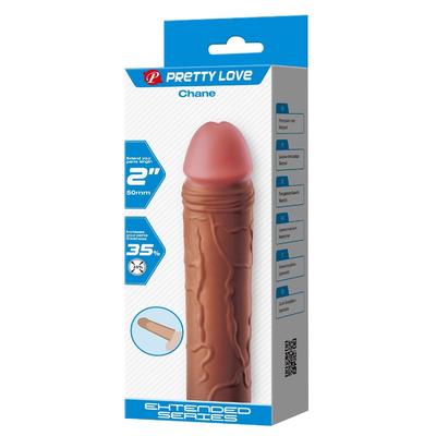 5 cm Dolgulu Melez Rengi Silikon Chane Penis Kılıfı