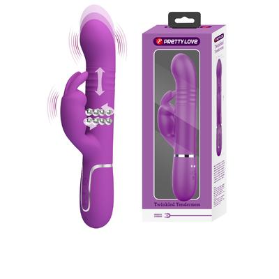 Multifonsiyonlu Oynarbaşlı 7 titreşimli Rabbit Vibratör Mor