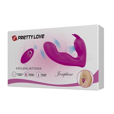 Uzaktan Kumandalı 12 Titreşim 4 Darbe Fonksiyonlu G-Spot Vajinal Mor Vibratör
