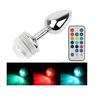 10.2 cm Uzaktan Kumandalı Led Işıklı Orta Boy Çelik Anal Plug