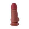 14 cm güçlü vantuzlu çift katmanlı yumuşak dildo penis