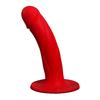 16 cm kırmızı renkli vantuzlu silikon dildo penis