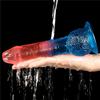 19 cm Çift Renkli Realistik Vantuzlu Dildo Penis