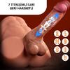 2 İşlevli 21,5 cm İleri Geri Hareket Penisli Anal Girişli Erkek Kalça