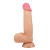 21,8 cm Kıkırdak Yapılı Çift Katmanlı Ten Rengi Dildo Penis