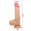 21,8 cm Kıkırdak Yapılı Çift Katmanlı Ten Rengi Dildo Penis