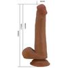22 cm 4 cm Kalınlığında Çift Katmanlı Realistik Vantuzlu Dildo Penis