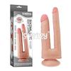 22 cm çift girişli vantuzlu tam realistik dildo penis