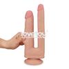 22 cm çift girişli vantuzlu tam realistik dildo penis