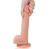 22 cm Gerçekçi Çift Katmanlı Silikon Dildo Penis