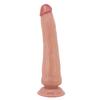 25 cm Çift Katmanlı Realistik Vantuzlu Testissiz Melez Dildo Penis