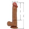 26 cm Çift Katmanlı Gerçekçi Titreşimli Dildo Vibratör Penis
