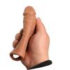 3,5 cm Dolgulu Realistik Melez  Penis Kılıfı