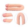 46 cm Realistik Çatal Dildo Anal Vajinal Penis