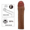5 cm Dolgulu Melez Rengi Silikon Chane Penis Kılıfı