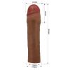 5 cm Dolgulu Melez Rengi Silikon Chane Penis Kılıfı