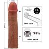 7.5 cm Dolgulu Melez Rengi Silikon Chelsea Penis Kılıfı