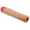 7.5 cm Dolgulu Ten Rengi Silikon Kylian Penis Kılıfı