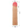 7.5 cm Dolgulu Ten Rengi Silikon Kylian Penis Kılıfı