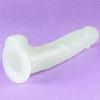 Gece Parlayan Fosforlu 19 cm Realistik Vantuzlu Şeffaf Dildo