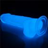 Gece Parlayan Fosforlu 19 cm Realistik Vantuzlu Şeffaf Dildo