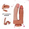 İki Uçlu Vantuzlu Yeni Nesil Realistik Çatal Dildo Penis