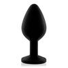 Siyah Silikon Mücevherli Anal Plug