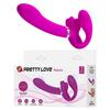 USb Şarjlı Çift Taraflı Strapon G-Spot Vajinal Vibratör