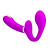Uzaktan Kumandalı Elektro Şoklu Çift Taraflı Strapon G-Spot Vajinal Vibratör